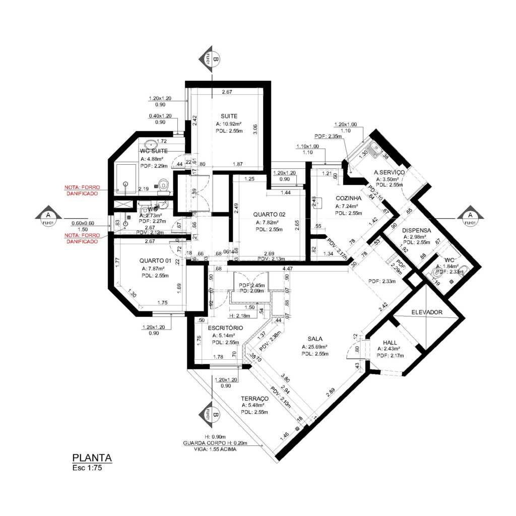 levantamento cadastral de apartamento