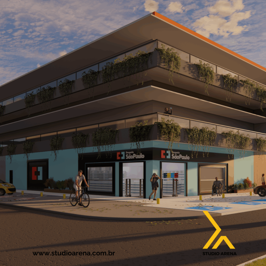 Estudo de 3D para a Drogaria São Paulo